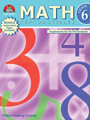 cover image of Math Reproducibles - Grade 6